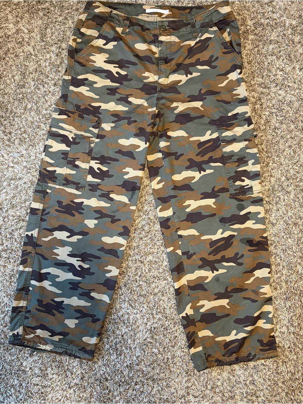 Levi's Women's Camouflage Cargo Pants - Green/Brown/Black